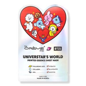 🔥10/$15 BT21 Universtar's World Printed Essence Sheet Mask
